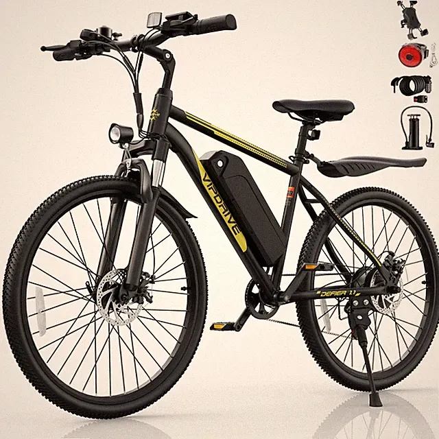 26" Commuting 20MPH Electric Bike Peak 750W Motor E-Bike 48V 7 Speed for Adults