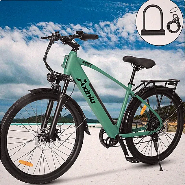26'' Electric Bike For Adults EBike 750W Motor 50 Miles City Road Commuter