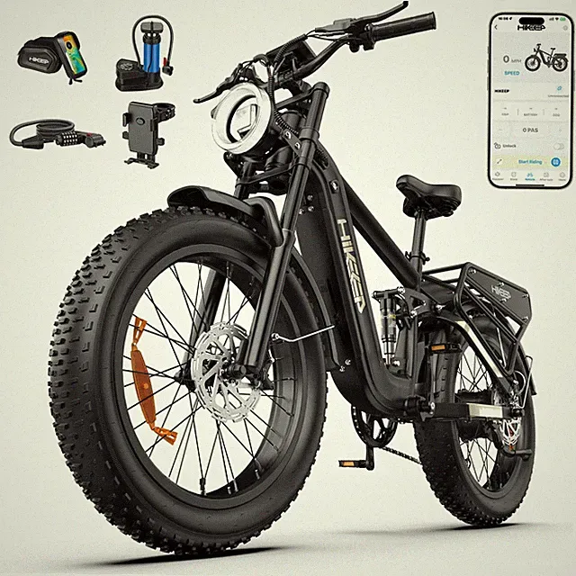 26" Fat Tire Hydraulic Brake 33mph Commuter Bike 48V 25Ah for Adults ebike