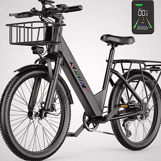 26in Electric Bike for Adult 1500W 30MPH 65 Miles 7 Speed City Commuting E-bike