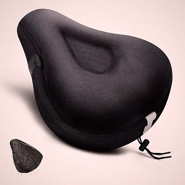 ANZOME Bike Seat Cushion Cover for Peloton & Stationary Bikes - Gel + Memory...