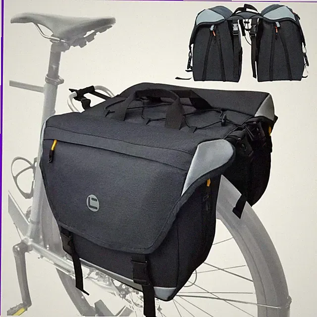 Bike Panniers, 25-35L Expandable Bike Saddle Bag for Rear Rack, Waterproof La...