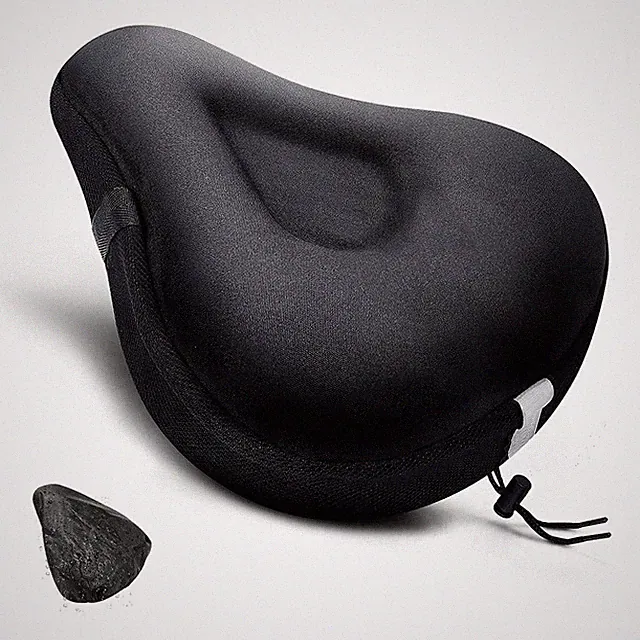 Bike Seat Cushion Cover for Peloton & Stationary Bikes - Gel + Memory Foam, N...