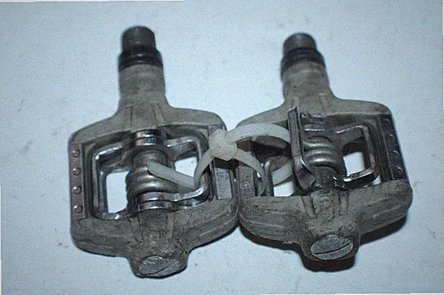 Crankbrothers Eggbeater Clipless Bike Pedals Gray Bikepacking Touring Commuter ~