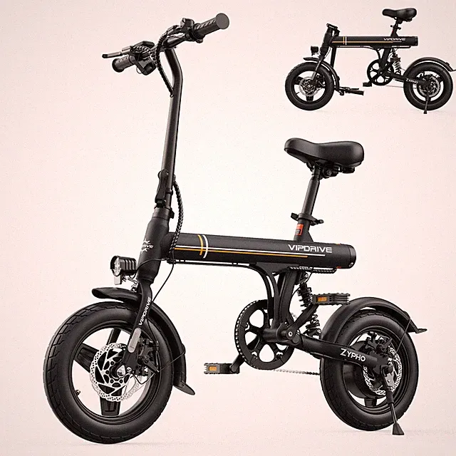 Electric Bike 14"Folding Bike 500W 36V 280.8Wh Battery Mini Commuter City Ebike