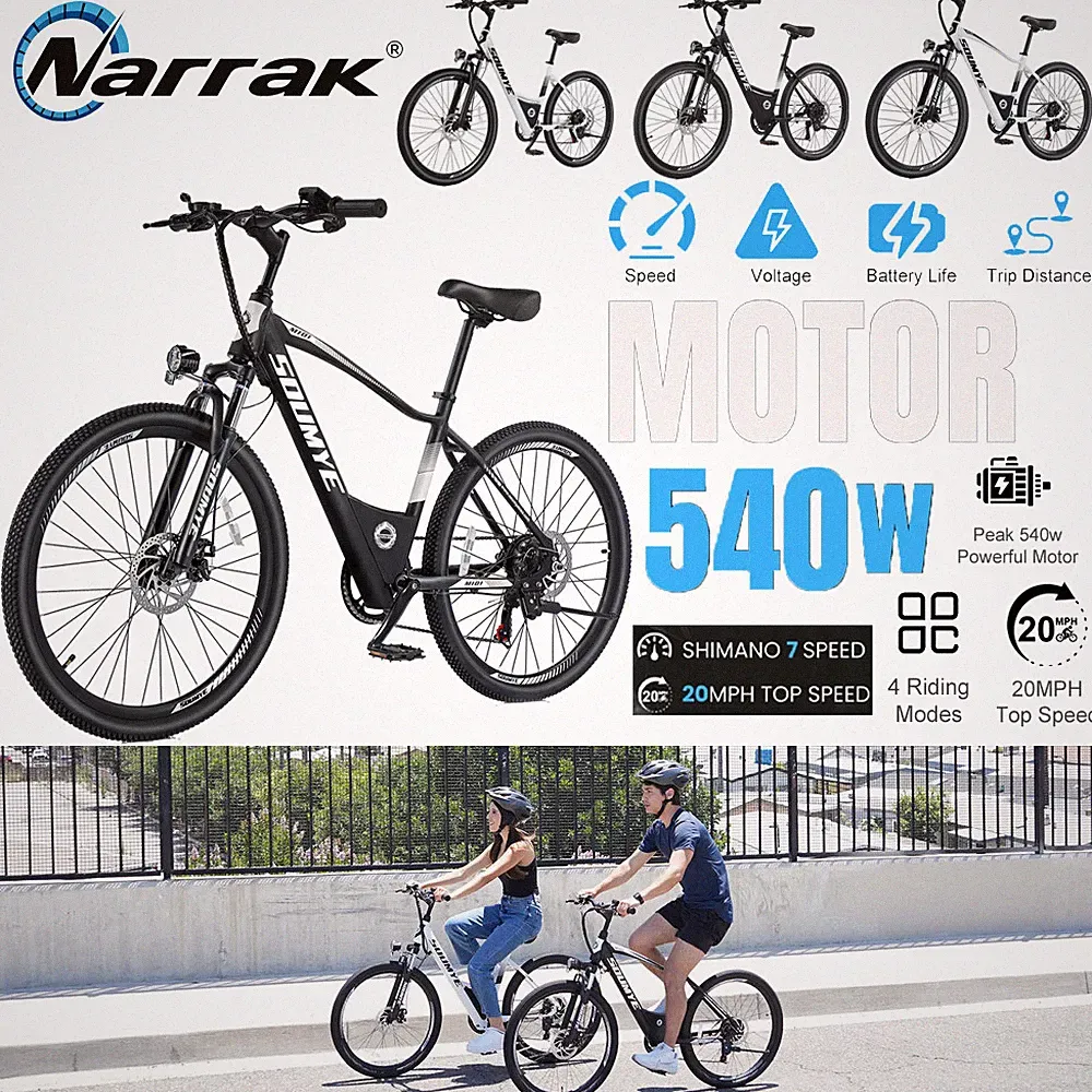 Electric Mountain Bike for Adults 26" Step 540w 360W 36V Commuting Ebike M101