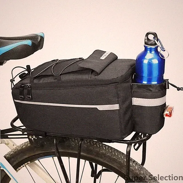 Insulated Bike Trunk Bag, Waterproof, Reflective, For Commuting