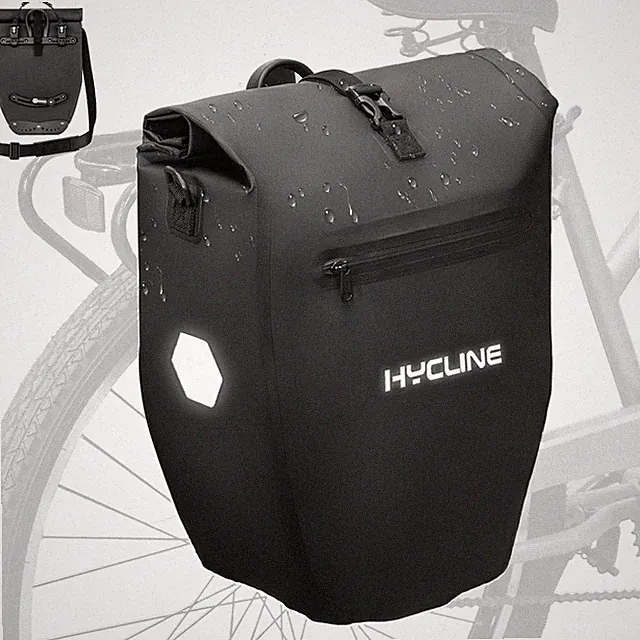 Large 28L Waterproof Bike Panniers Bag with Dual Handles for Commuting & Travel
