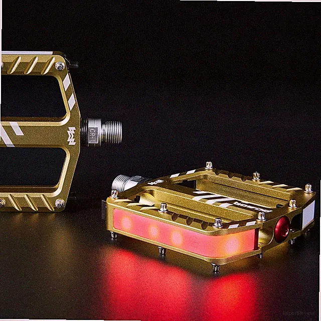 LED Bike Pedals with USB Rechargeable Lights - Safe Night Riding for All Ages