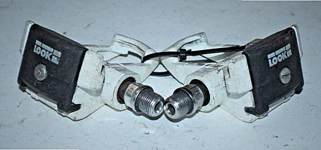 Look Clipless Bike Pedals White Bikepacking Racing Road Triathlon Tri Commuter ~