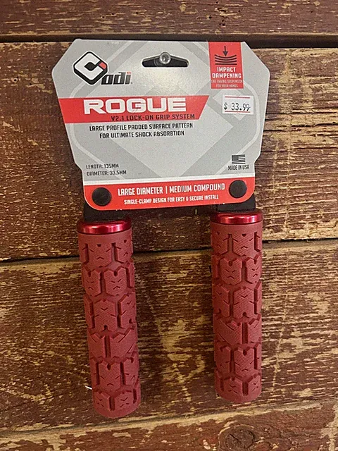 ODI Rogue V2.1 Flangeless Dark Red MTB BMX Commuter Bicycle 135mm Lock-On Grips