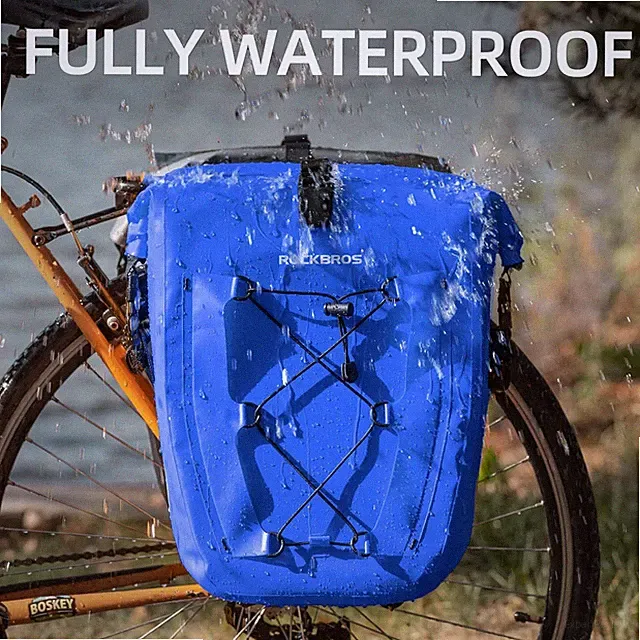 ROCKBROS Bike Pannier Bag for Bicycle Cargo Rack Saddle Laptop Bag Waterproof