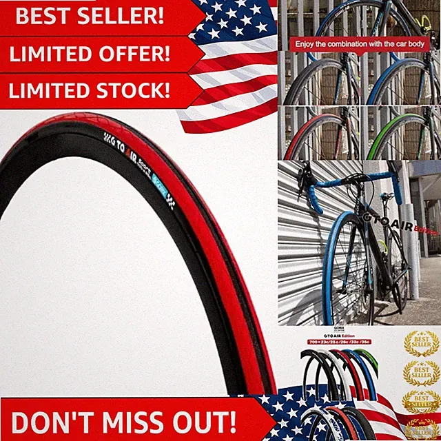 Slick Rubber Road Bike Tire in Multiple Sizes - Ideal for Commuting and Racing