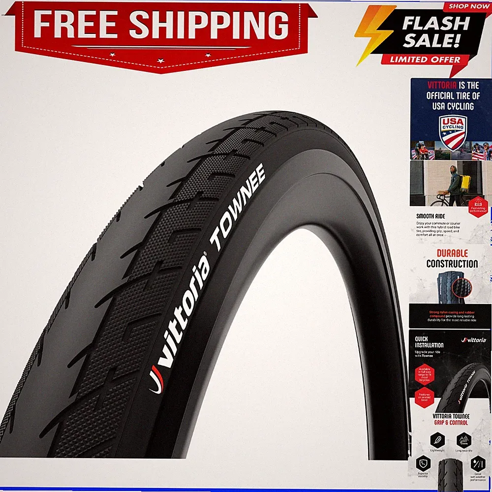 Townee Road Bike Tire – Hybrid Bicycle Tires for Casual Riding Commuting & Co...