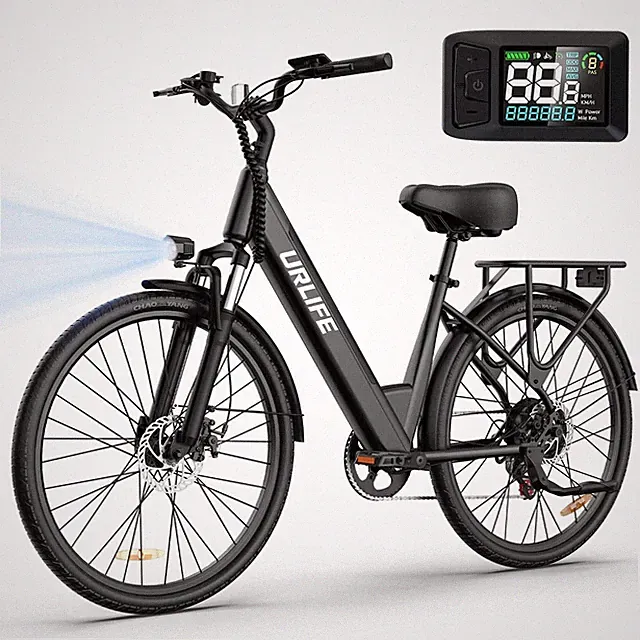 URLIFE 26" Fat Tire Electric Bike for Adult 750W 48V 10.3AH Commuter E-Bike