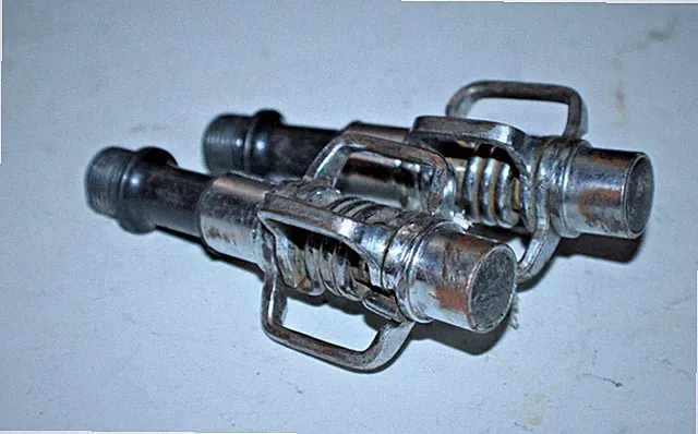 Vintage Crankbrothers Eggbeater Clipless Bike Pedals Silver Racing Road Commuter