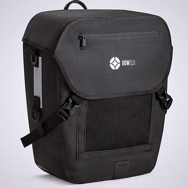 Waterproof Bike Pannier Bag for Rear Rack –single 20L Bicycle Commuter Bag wi...