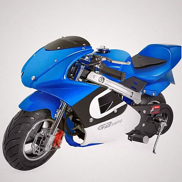 XtremepowerUS Ride On Mini Pocket Bike for Kids Motorcycle 40cc Engine, Blue